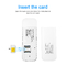 Putih MINI Portable 4G USB Dongle Cat4 Slot Kartu Sim Wifi Dongle